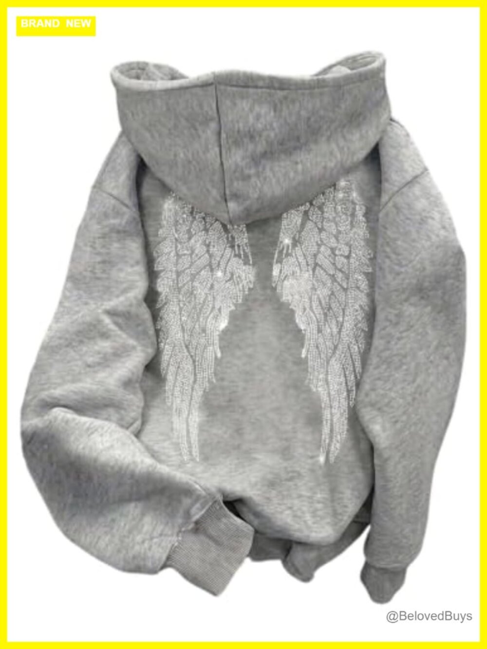 Rhinestone Graphic Hoodie Sparkle Glitter Sweatshirt Y2K Streetwear